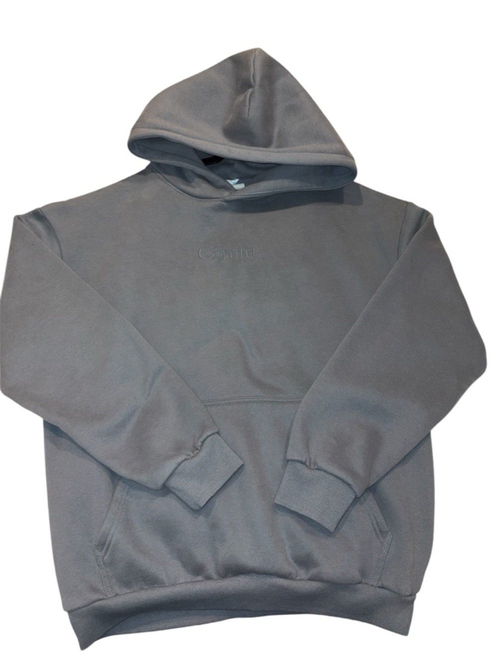 Comfrt Dusty Blue Hooded Sweatshirt Size Medium